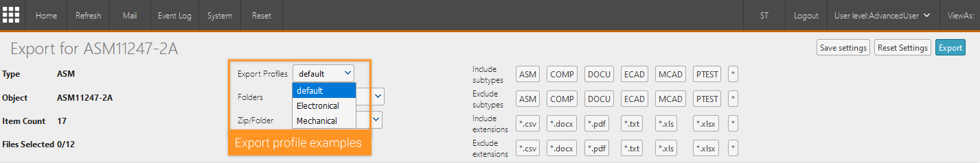 export-profiles